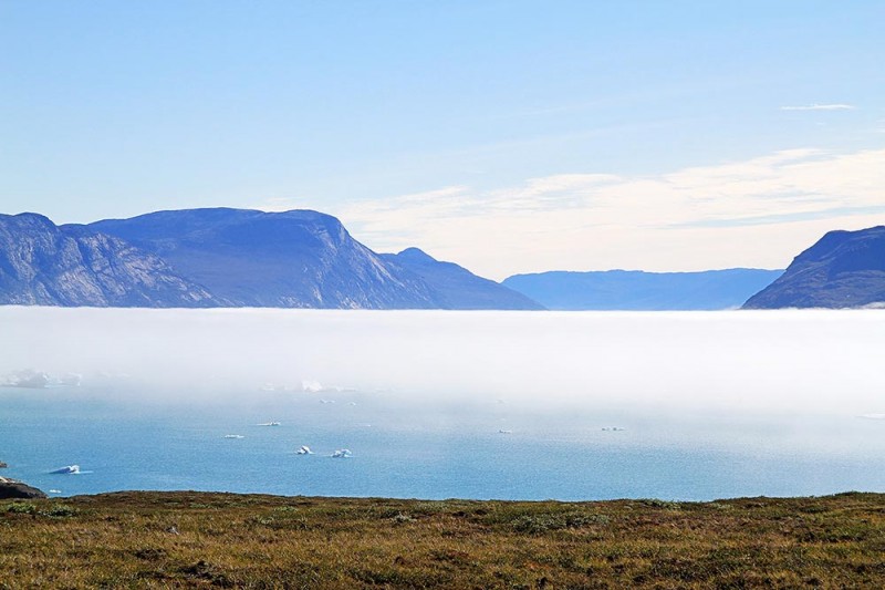 fog over the fjord
